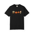 Pickleball Season Fall T-Shirt — Autumn Pumpkin, Leaves & Coffee Graphic Tee